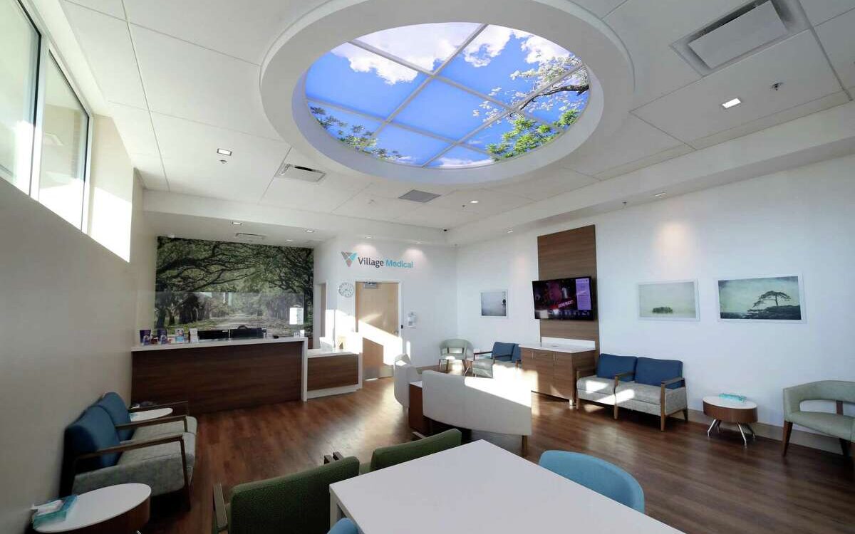 Walgreens - Village Medical waiting area and reception desk - Accel Group Portfolio Project