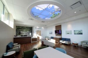 Walgreens - Village Medical waiting area and reception desk - Accel Group Portfolio Project