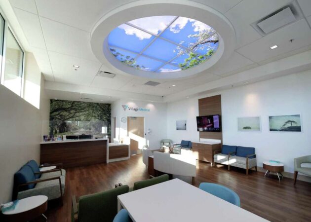 Walgreens - Village Medical waiting area and reception desk - Accel Group Portfolio Project