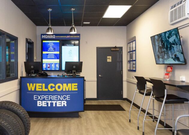Monro Muffler Brakes & Service Front desk and waiting area - Accel Group Portfolio Project