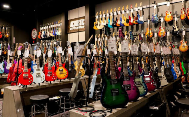 Guitar Center electric guitar wall - Accel Group Portfolio Project