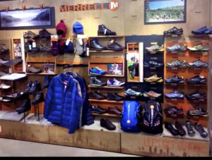 Merrell product wall display - Accel Group Portfolio Project