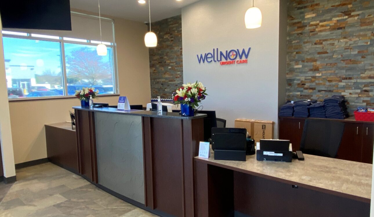 WellNow Urgent Care reception desk - Accel Group Portfolio Project