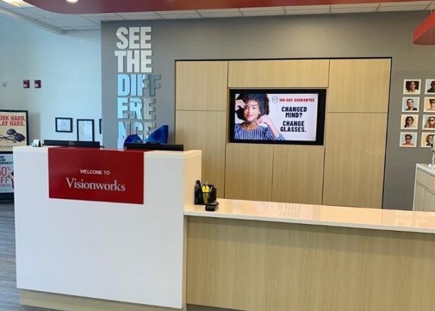 Visionworks reception desk - Accel Group Portfolio Project